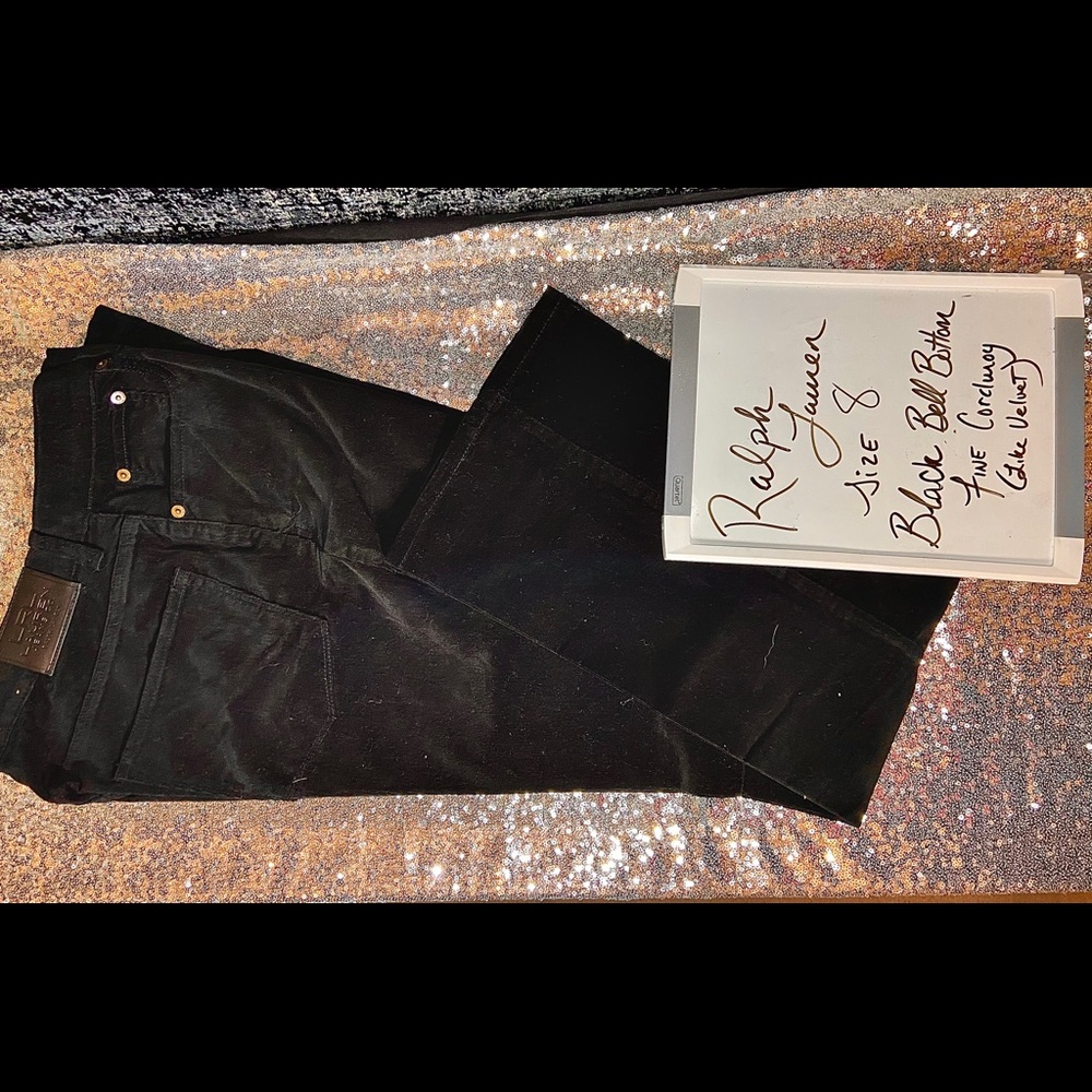 RALPH LAUREN SIZE 8 BLACK CORDUROY PANTS